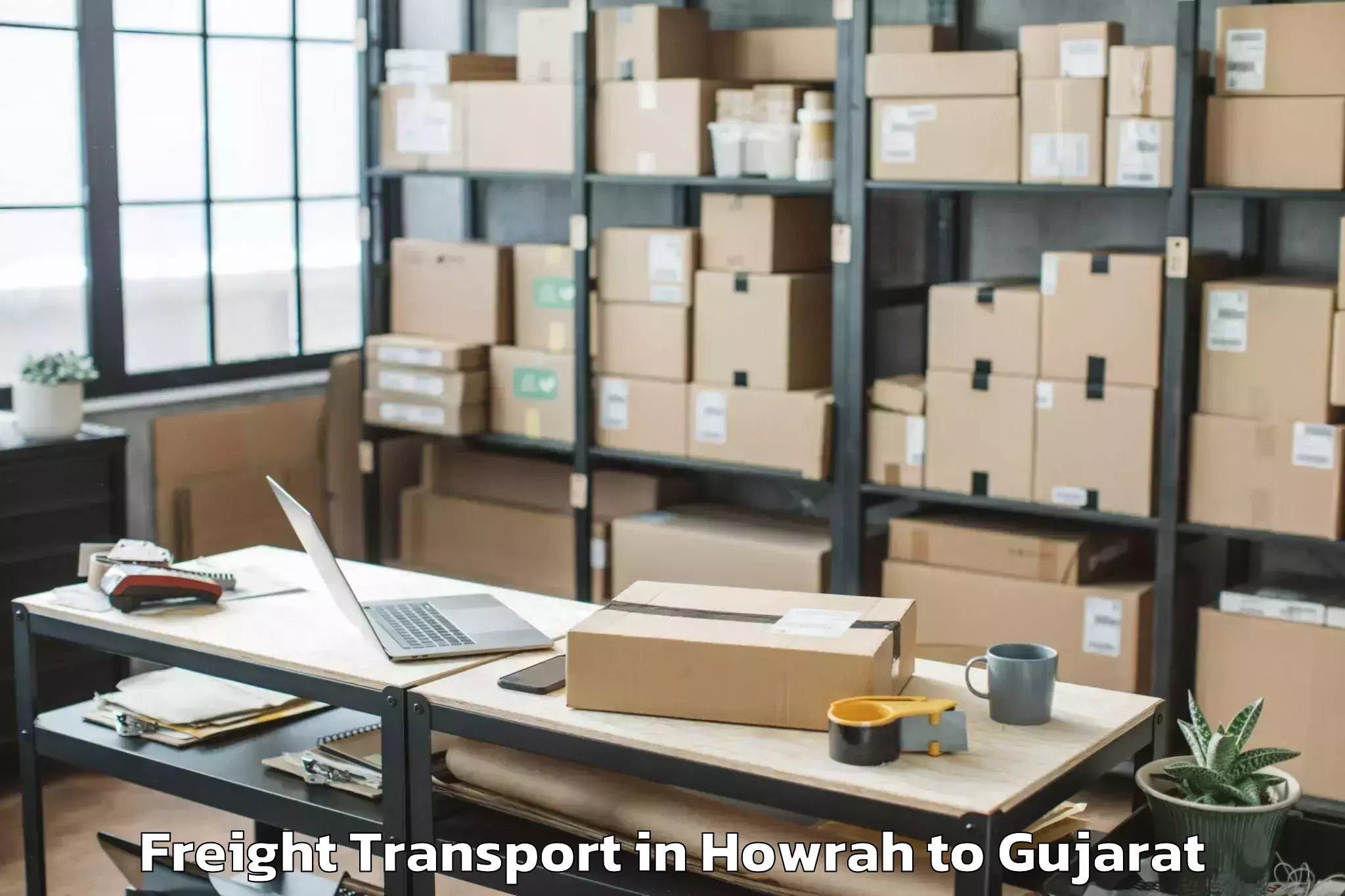 Hassle-Free Howrah to Madhav Kampo Freight Transport